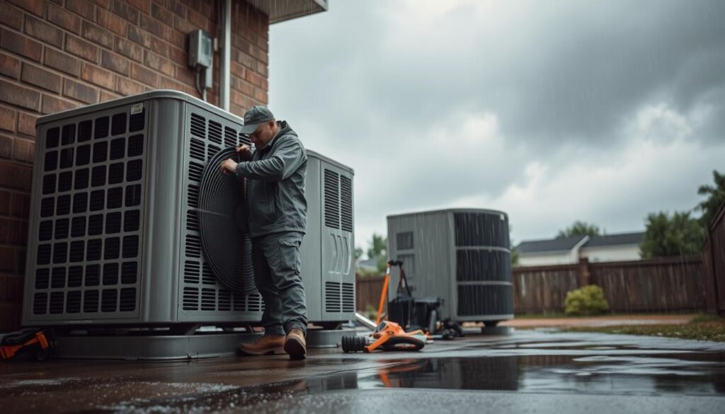 hvac technician in rain hvac technician in rain