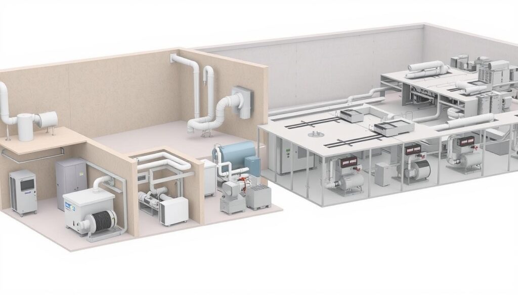 HVAC Installation in Different Building Sizes