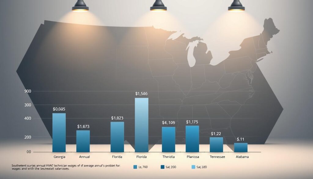 HVAC Salaries in Southeastern States HVAC Salaries in Southeastern States