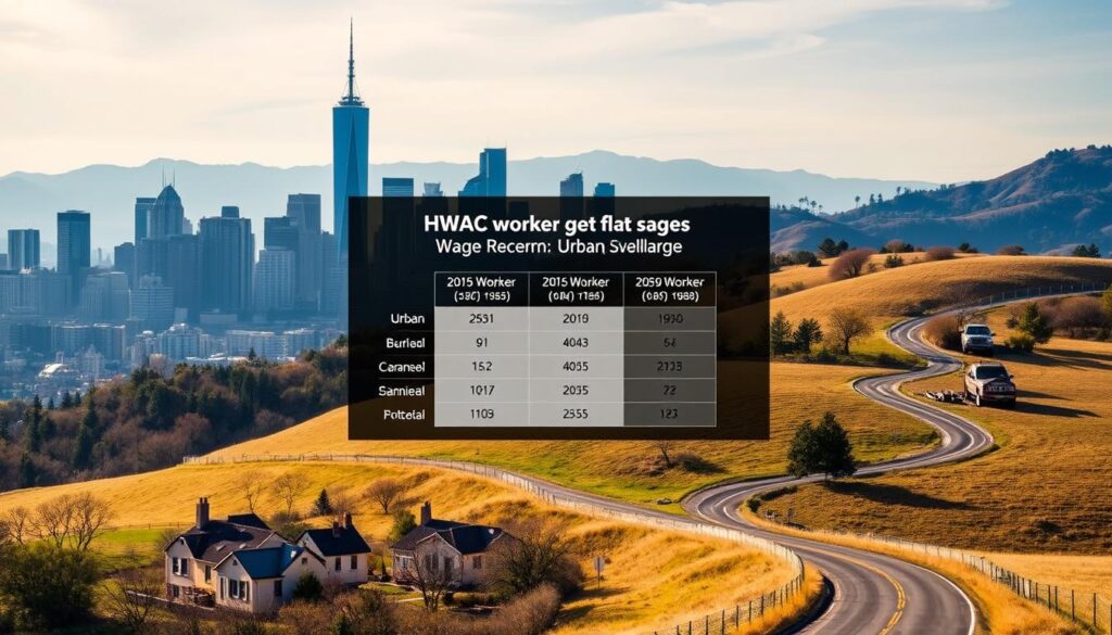 HVAC Wages Urban Rural Comparison
