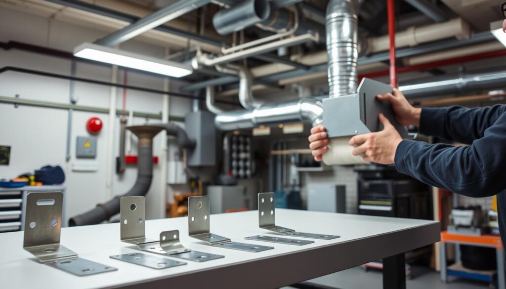 HVAC Duct Support Brackets Installation