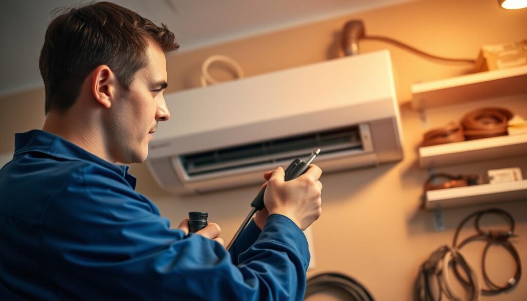 HVAC Installation Professional at Work