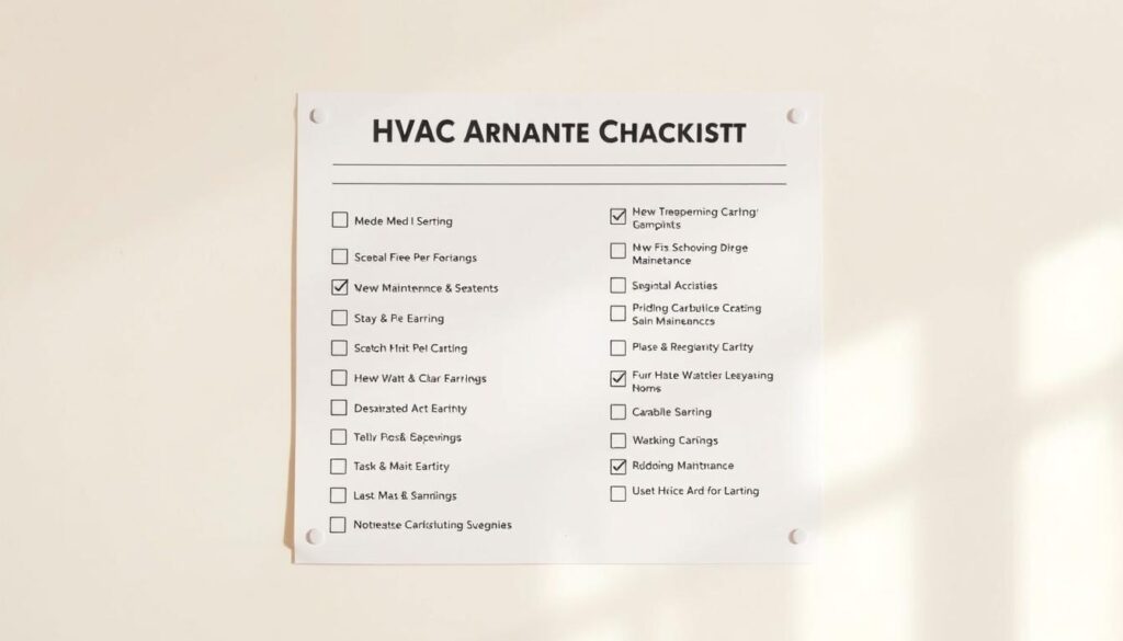 HVAC Maintenance Checklist
