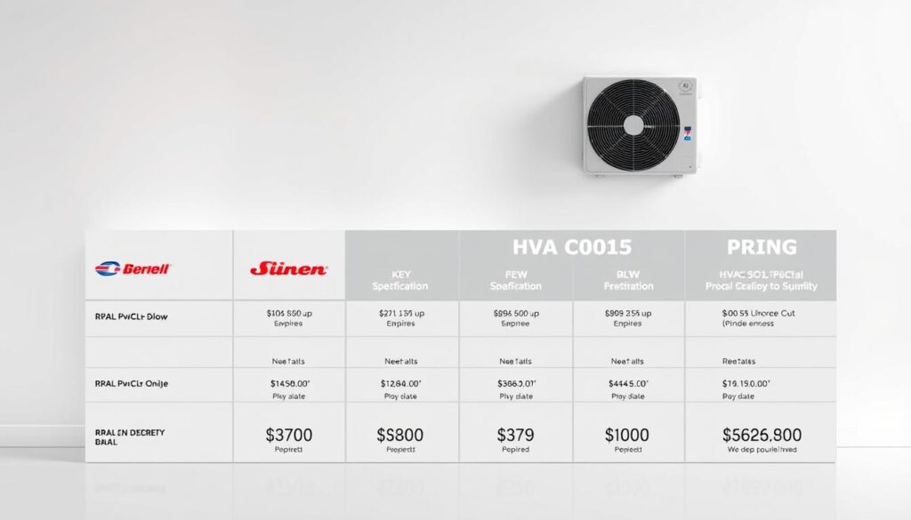 HVAC System Brand Pricing Comparison