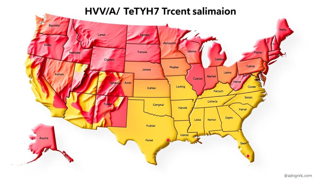 HVAC Technician Salary Map of USA HVAC Technician Salary Map of USA