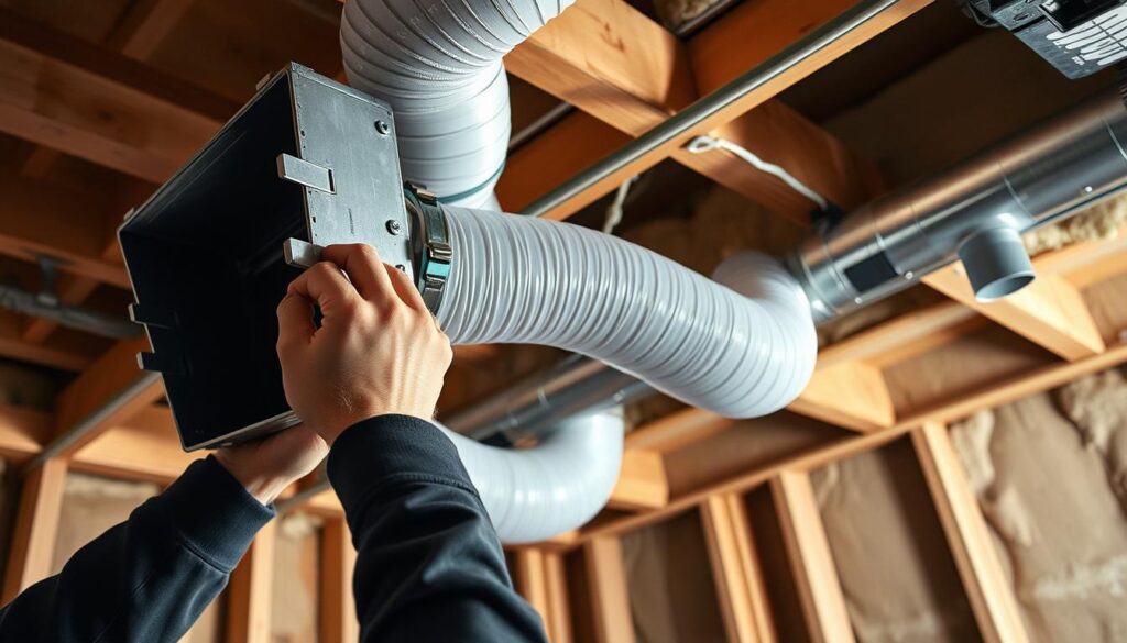 how to attach hvac flex duct