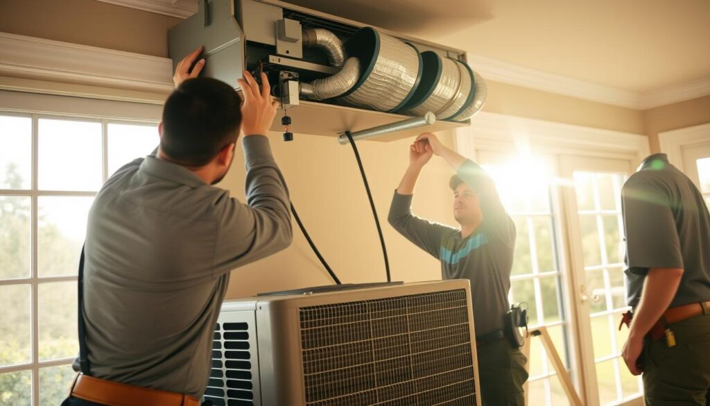 HVAC Installation Professionals at Work