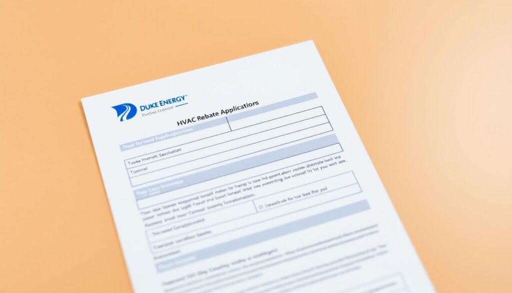 where do i find the duke application for hvac rebates