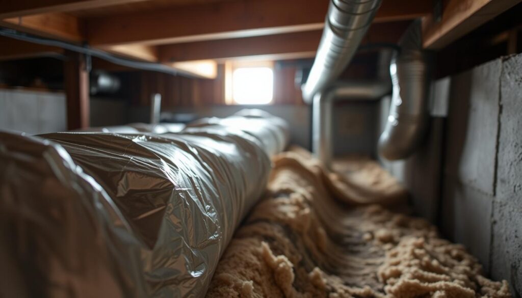 Crawl Space Ductwork Insulation