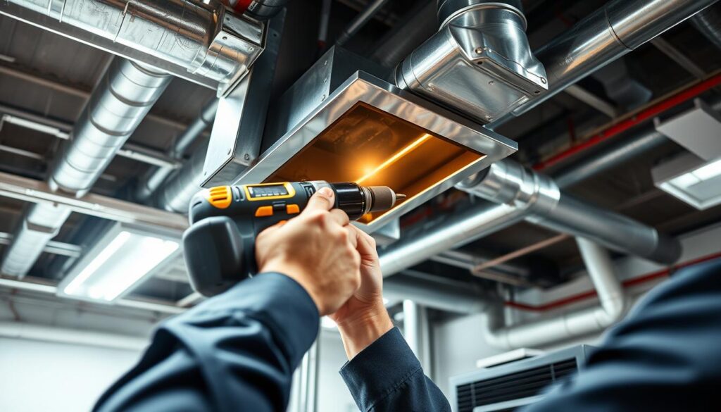 Drilling Ductwork for Scent Diffuser Installation