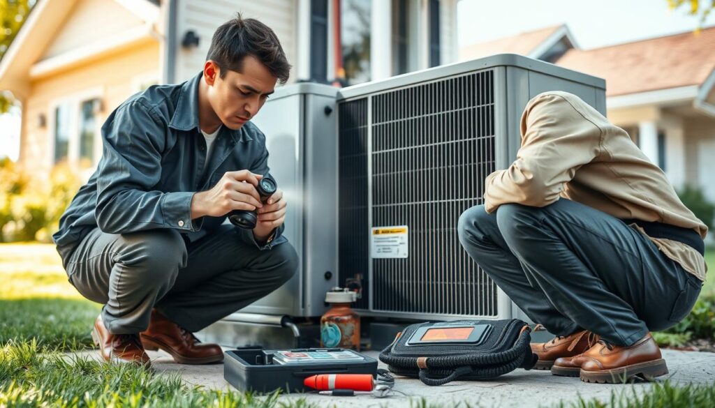 HVAC Compressor Refrigerant Leak Inspection HVAC Compressor Refrigerant Leak Inspection