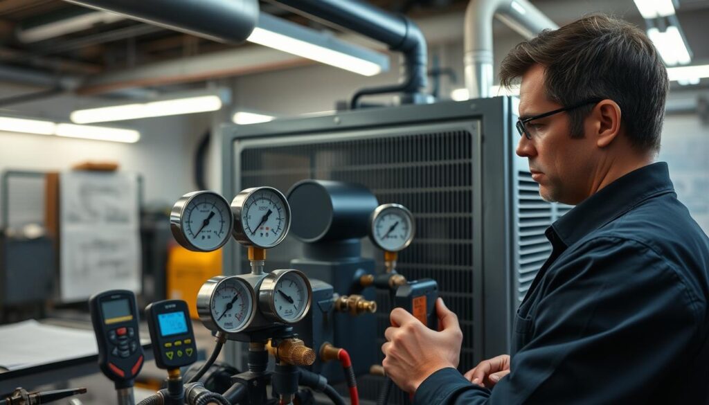 HVAC Refrigerant Overcharge Diagnostic
