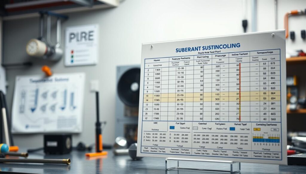 HVAC Refrigerant Subcooling Chart