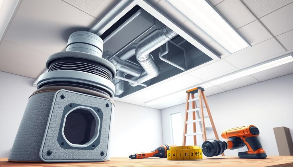 how to install hvac boot in ceiling