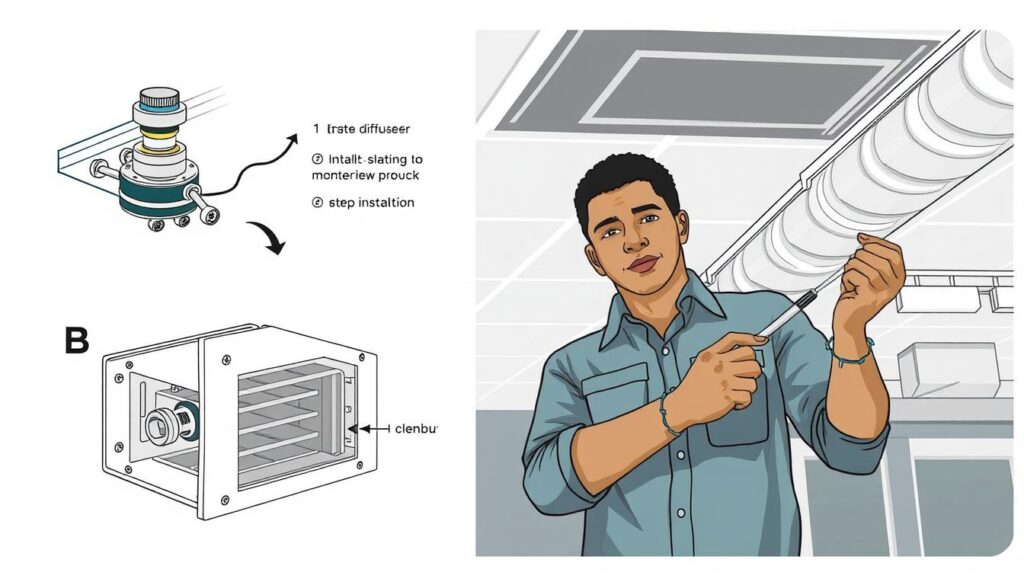 how to install hvac diffuser