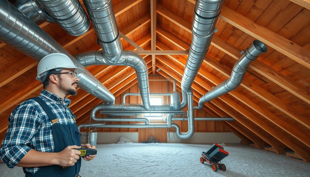 how to install hvac ductwork in attic
