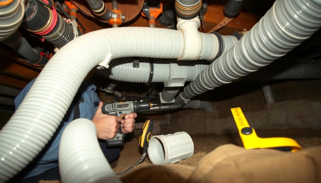 how to install hvac ductwork in crawl space