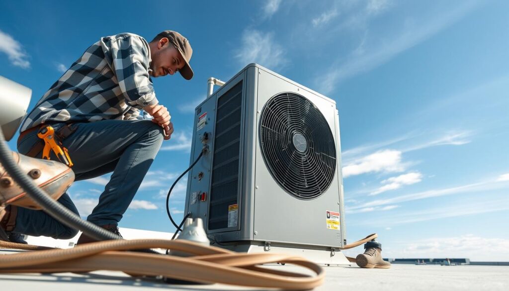 how to install hvac package unit