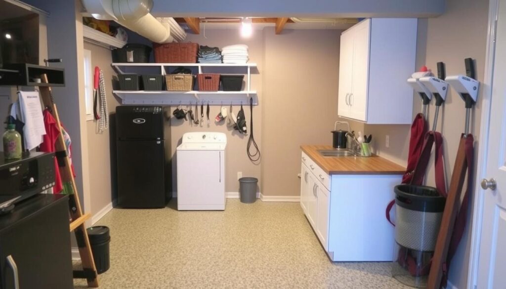 Creative Basement Utility Area Makeover