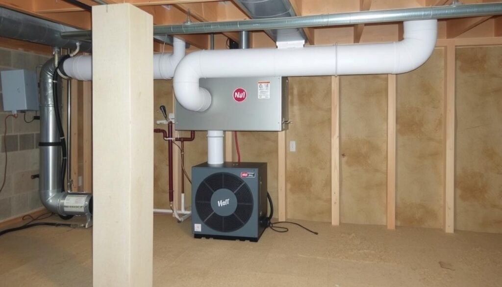 HVAC System in Basement Concealment HVAC System in Basement Concealment