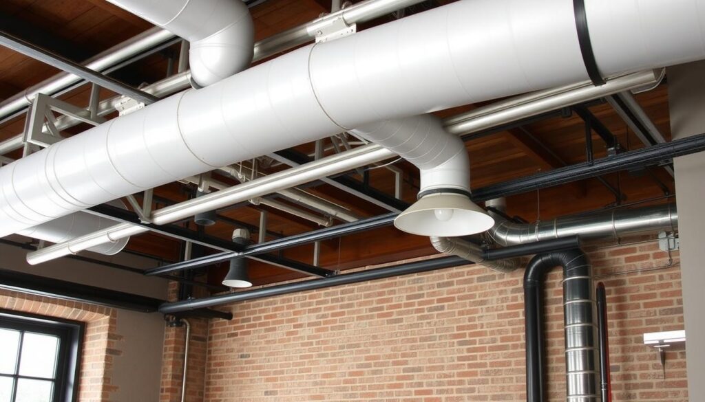Industrial Style Exposed Ductwork Design