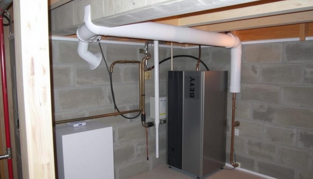 how to hide hvac in basement