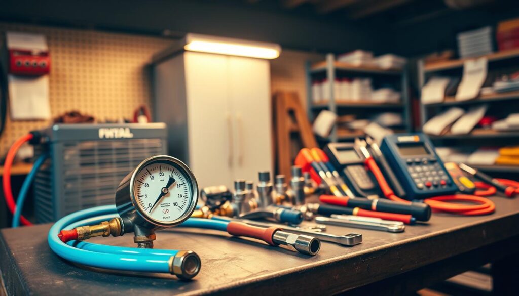 vacuum gauge tools setup